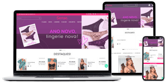 Tema Sense em notebook, tablet e celular