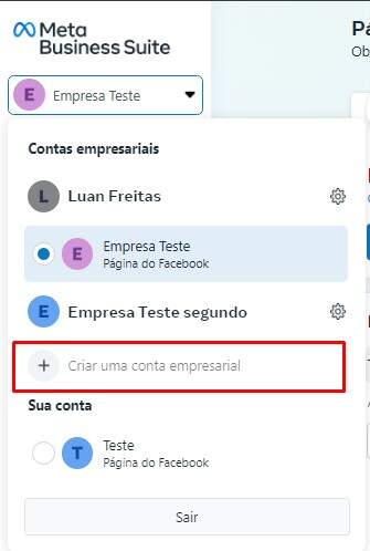 Como criar uma conta no Gerenciador de negócios do facebook?