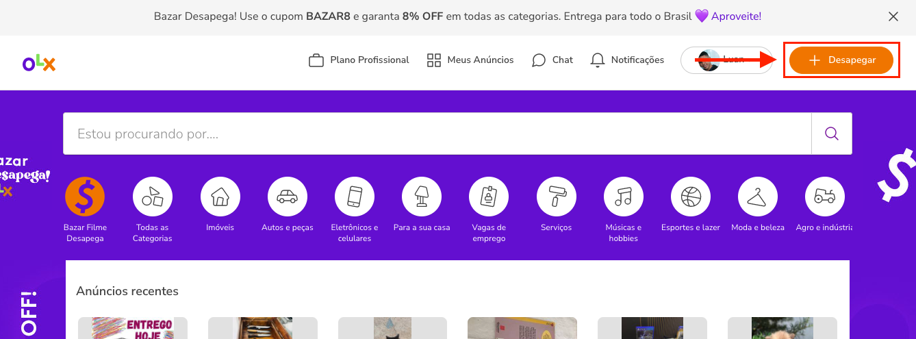 OLX não funciona ou está fora do ar? Status atual.